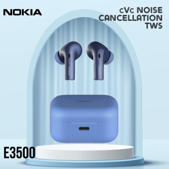 TERSEDIA Nokia True Wireless TWS Earphone E3500 - Blue TERGOKIL