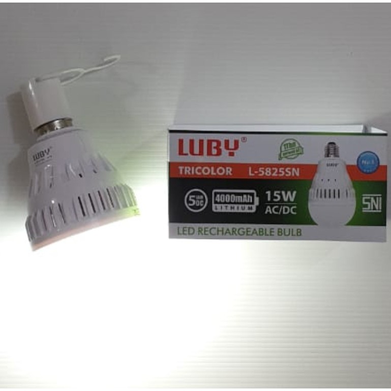 L-5825SN Luby 3COLOR 15W Lampu Led Magic / Ajaib / Emergency / Bohlam