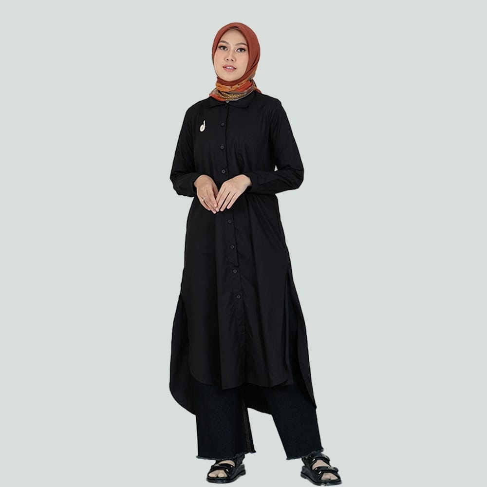 TUNIC POPSICLE BLACK ORIGINAL BY DEENAY TUNIK WANITA