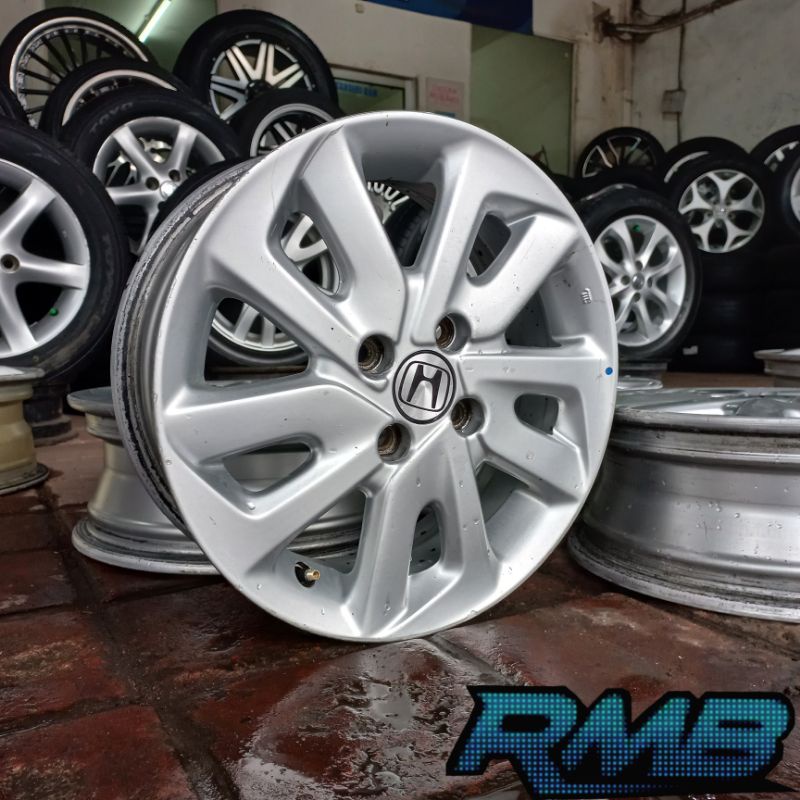 VELG MOBIL BEKAS OEM HONDA MOBILIO RING 15 LUBANG 4X100 COCOK BUAT BRIO CITY JAZZ FREED