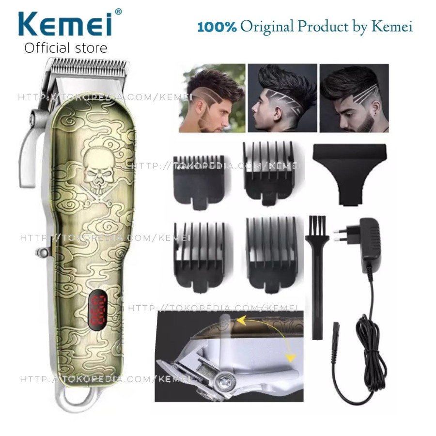 COD Alat Cukur Rambut Kemei KM-227 Hair Clipper LCD Mesin Pangkas Rambut Kemei KM 227 /  MESIN CUKUR RAMBUT PROFESSIONAL HAIR CLIPPER KEMEI KM-227