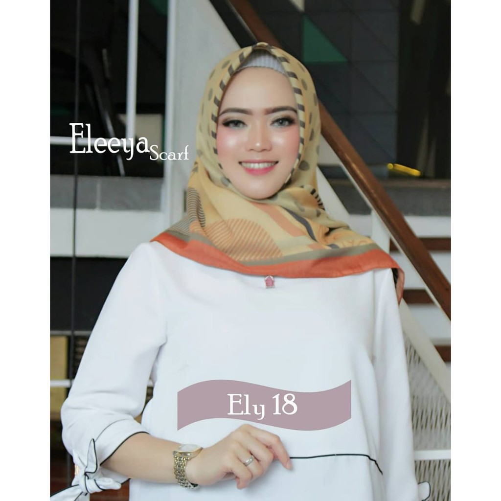 HIJAB SEGIEMPAT MOTIF ELY 18 II Eleeya Scraf