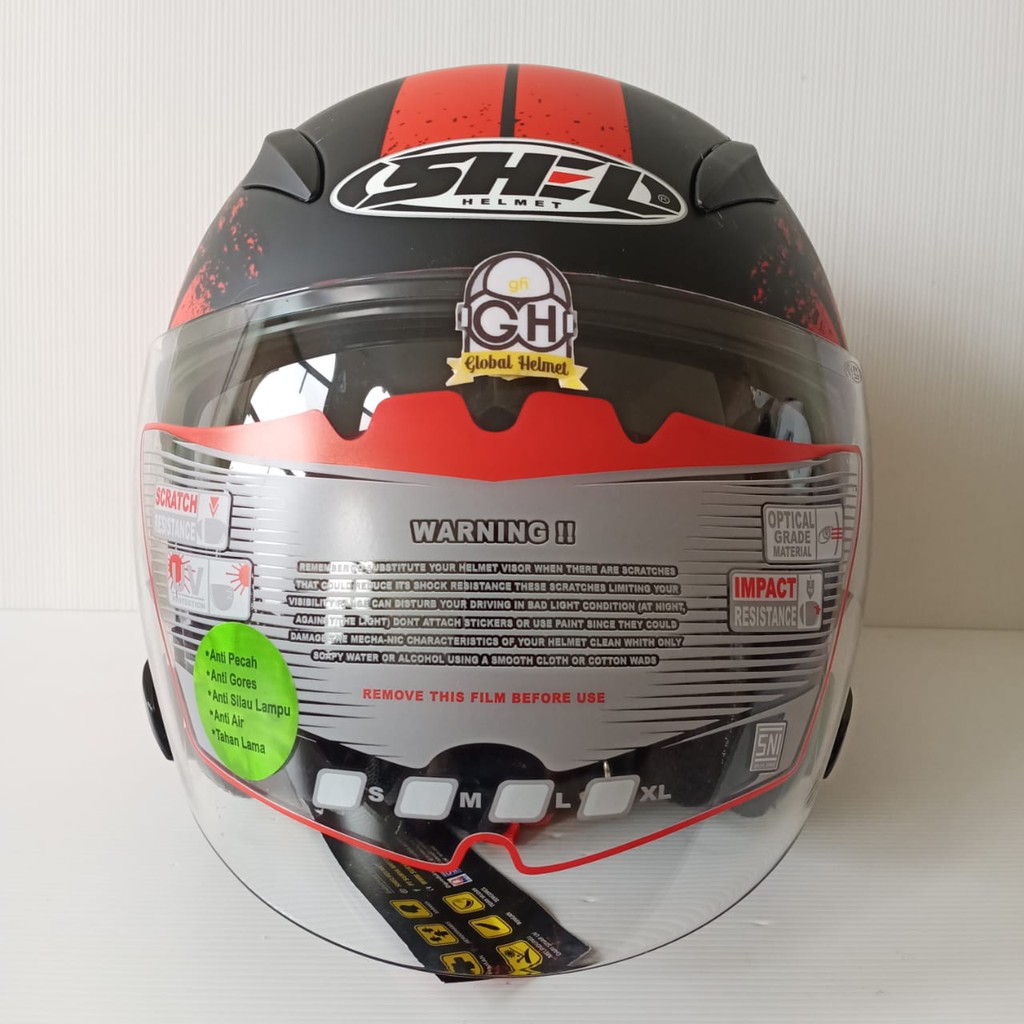 Helm Shell Rover Motif Saber Black Doff Red Original