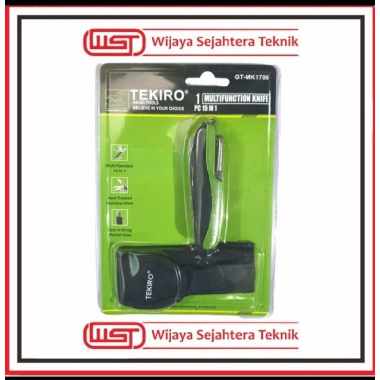 

TEKIRO Pisau Lipat Multifungsi 15in1 stanless steel