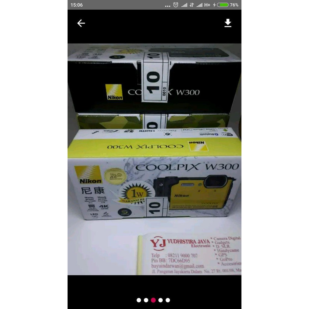 "KD" NIKON COOLPIX-W300 NEW RESMI ALTA NIKINDO