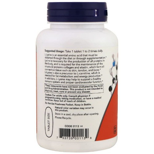 Now Foods L Lysine 1000 mg 100 Tab Now Food Lysine Now Lysine USA