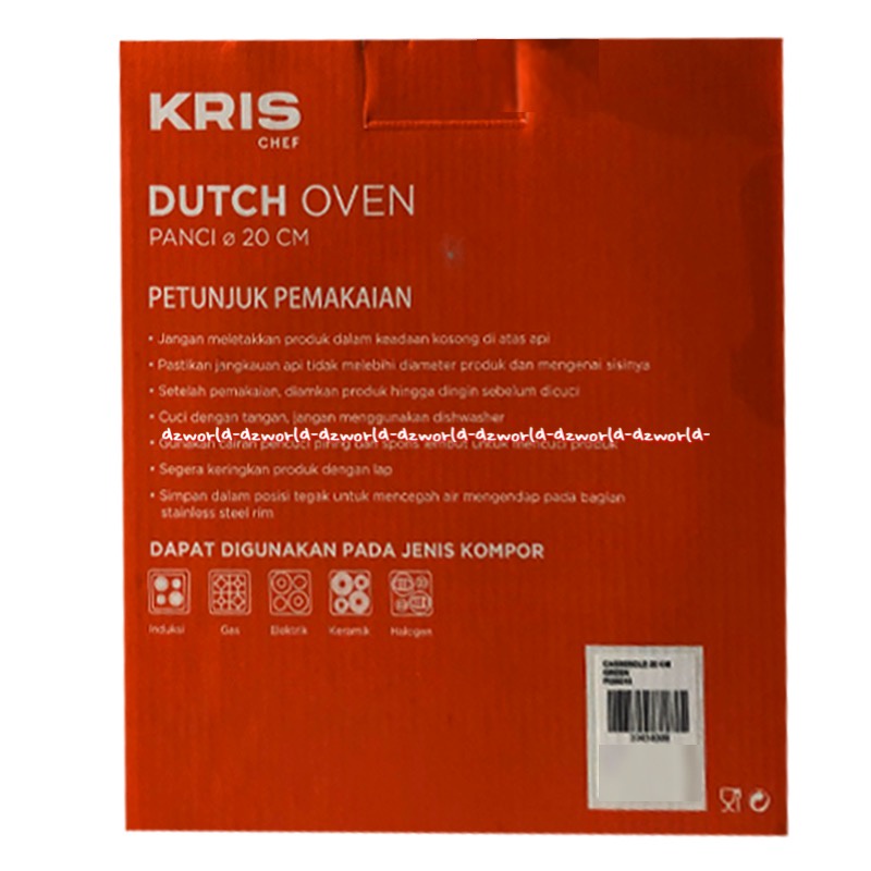 Krischef Dutch Oven 20cm Green Panci Masak Casserole Hijau Muda Kris Chef