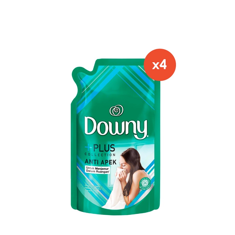 Downy Pelembut Pakaian Anti Apek Hijau Refill 4 x 720 mL