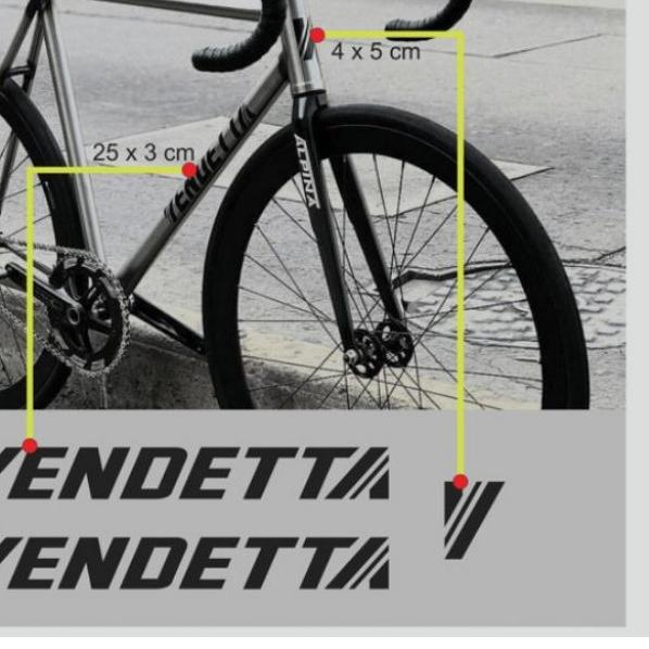 ✤ Cutting Sticker Sepeda Fixie Vndetta Fixie Bike ★