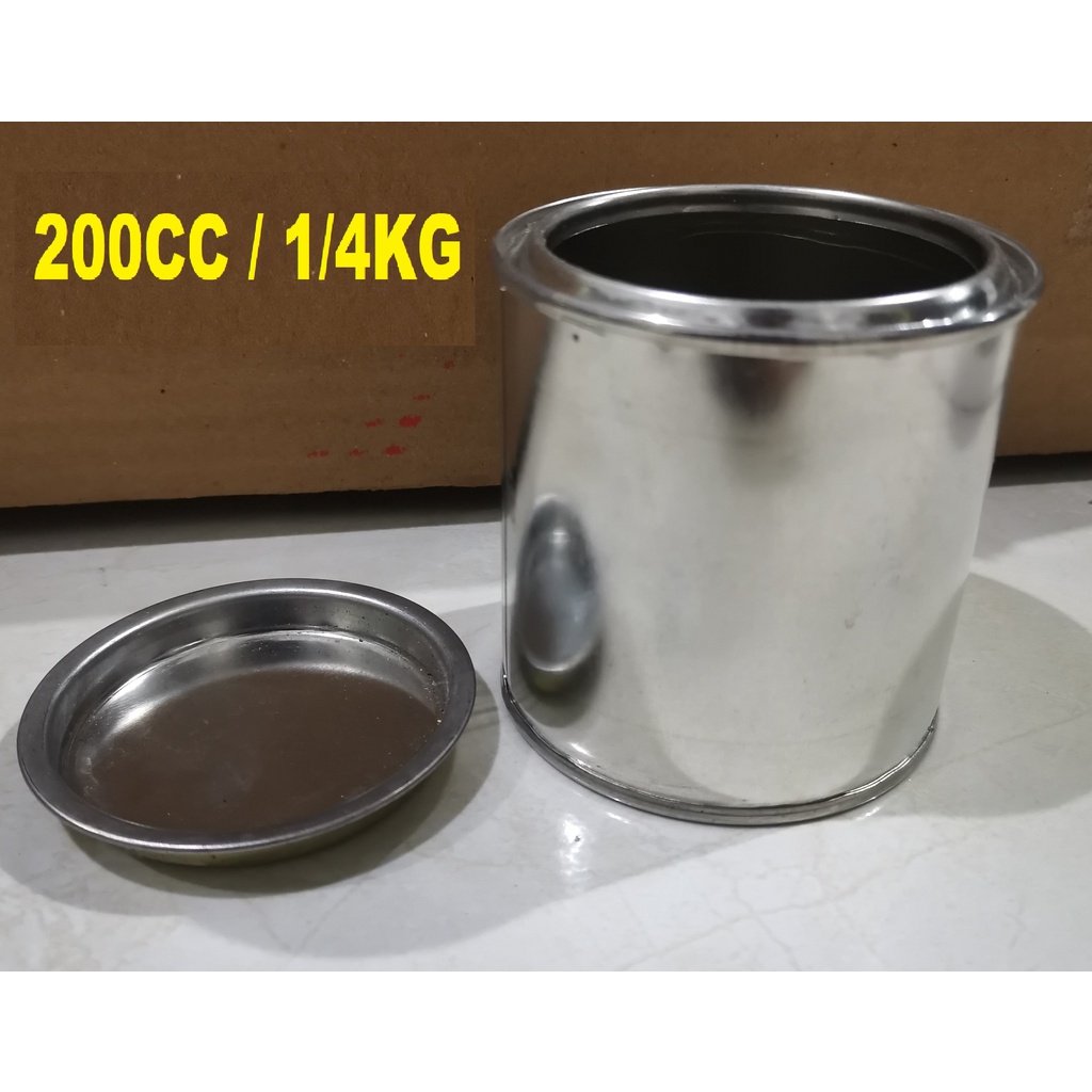 Kaleng cat / Kaleng Kosong / Kaleng Baru Polos 200cc (1/4)