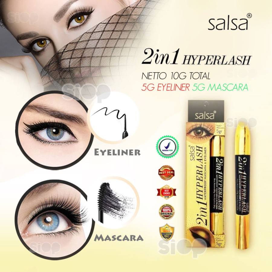 SALSA 2 in1 Hyperlash Waterproof Mascara+Eyeliner