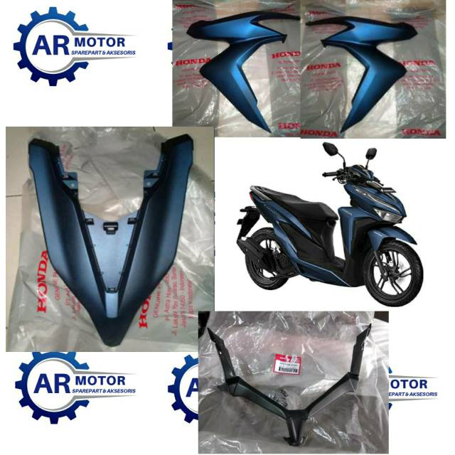 PAKETAN TAMENG DEPAN VARIO NEW 125/150 LED 2018 - 2019 BIRU DOFF