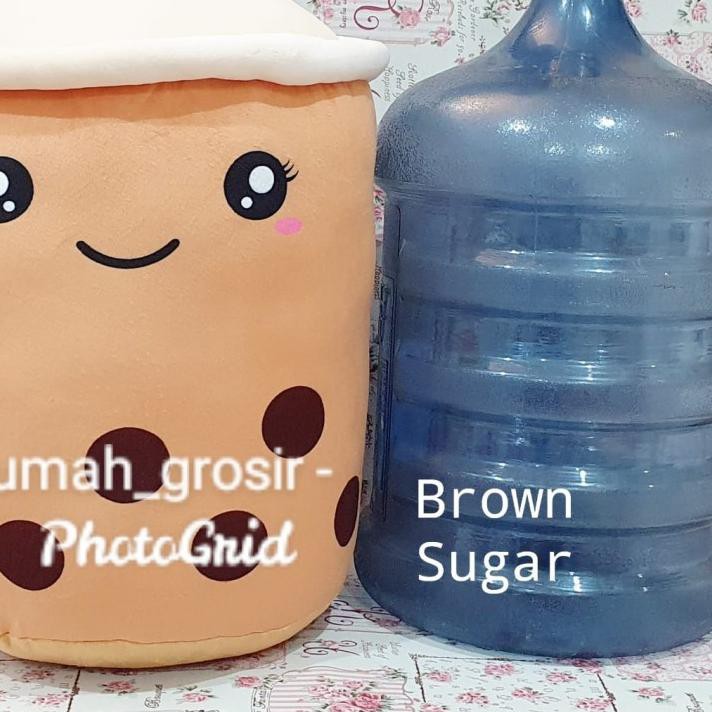 ♝ Boneka Bubble Boba Brown Sugar Milk Tea Ukuran Jumbo Lembut Lucu Untuk Hadiah Anak Beruang Kucing