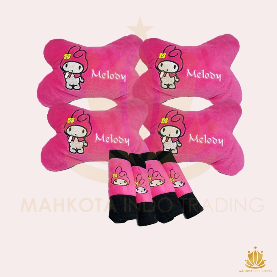 Bantal Jok Mobil Melody Set 8 PC / Bantal Leher Mobil Melody 8 PC PROMO MURAH