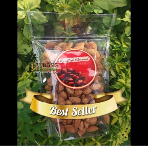 

kacang Almond Panggang @1kg | Roasted Almond | Gudang Kurma