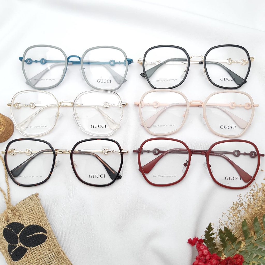 [Bisa COD] [gucci 58813] 54-20-147 Kacamata Anti Radiasi Komputer / Kacamata Photocromic (Berubah Wa