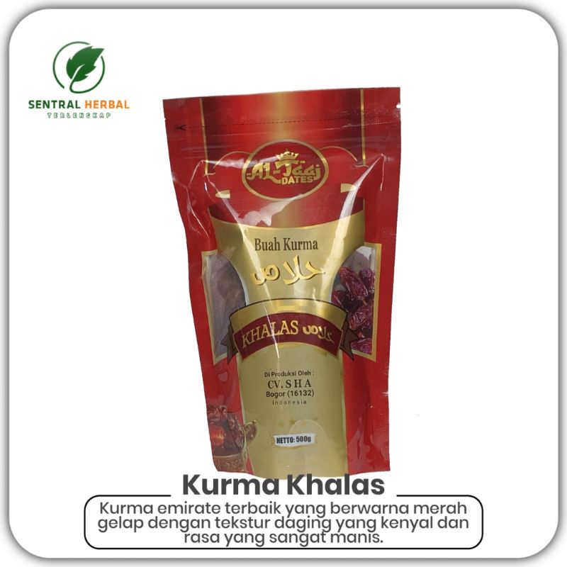 

Al Taaj Kurma Khalas Golden Dates Berat Isi 250 Gram & 500 Gram