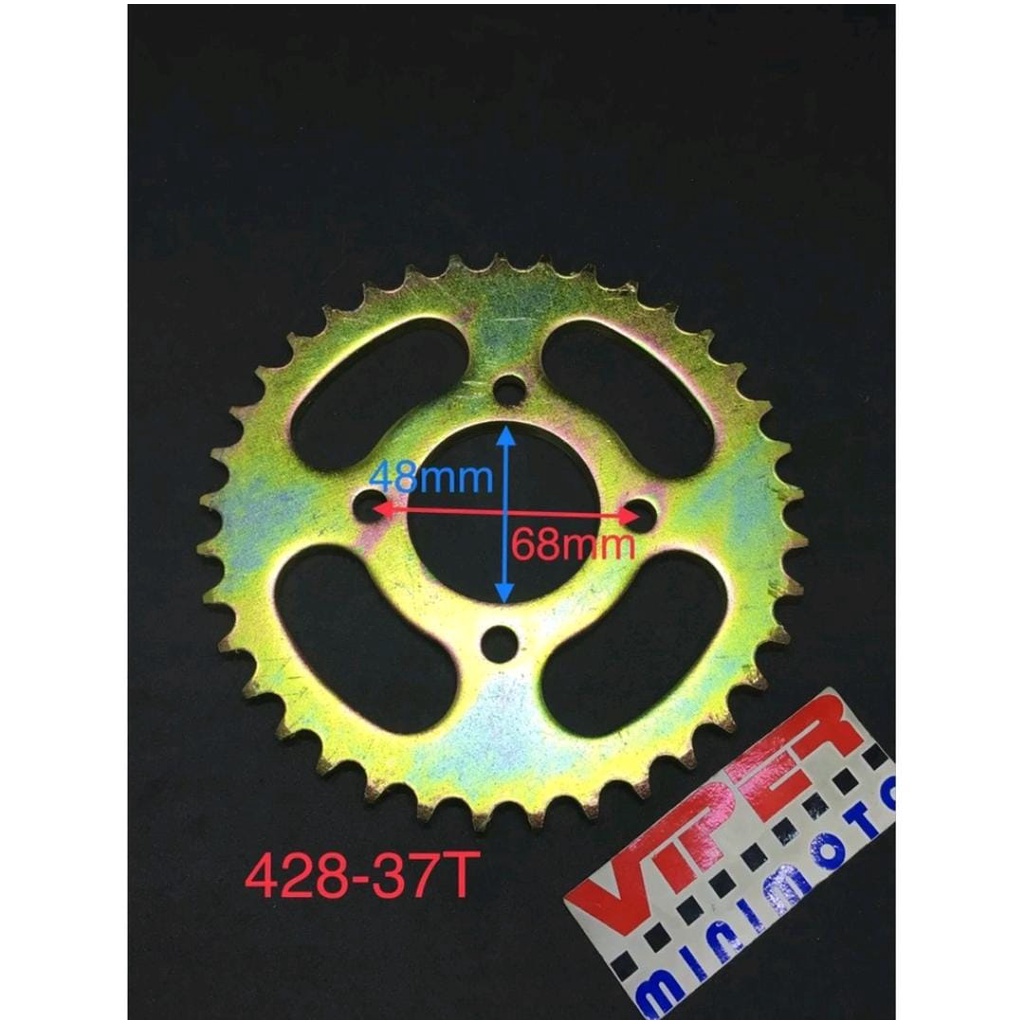 Gear Belakang 428 - 37T ATV 110 - 125 cc Mini Trail / Minimoto 50 - 110cc - Universal