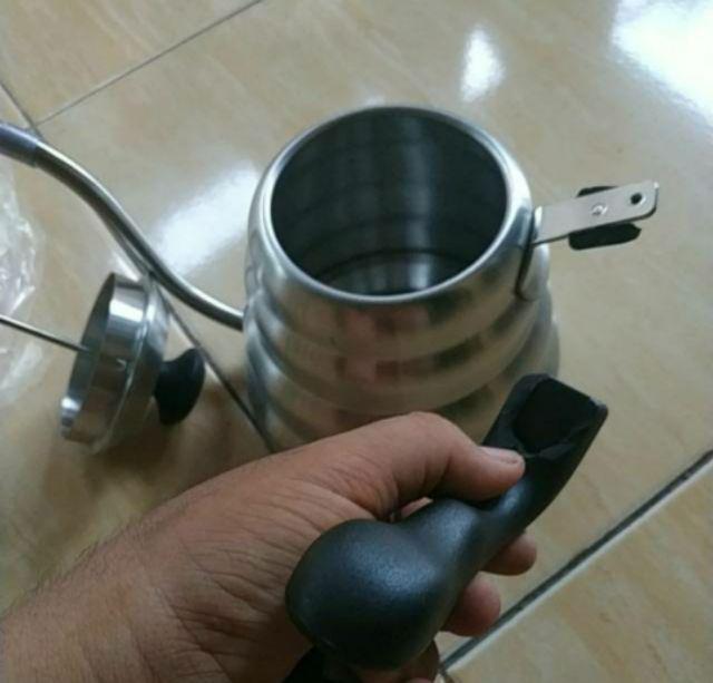 Teko Kopi Coffee Maker Pot V60 Drip Kettle Teko Barista Pembuat Kopi Thermometer Teko Leher Angsa