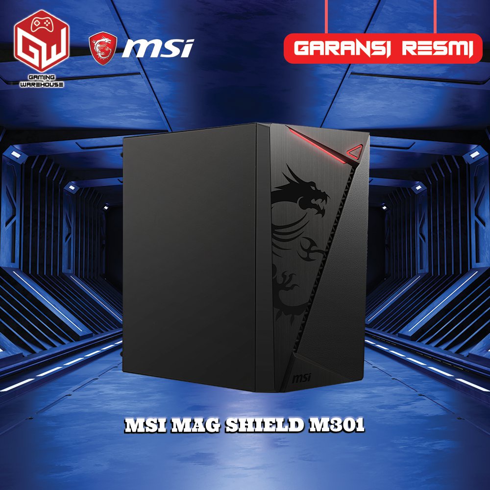 Jual Casing PC MSI MAG SHIELD M301 Micro ATX Tower - Mid Tower Chassis