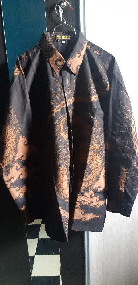 Kemeja Batik Pria Lengan Panjang Rantai Nogo Full Furing Baju Hem Atasan Premium Modern Trendy Katun