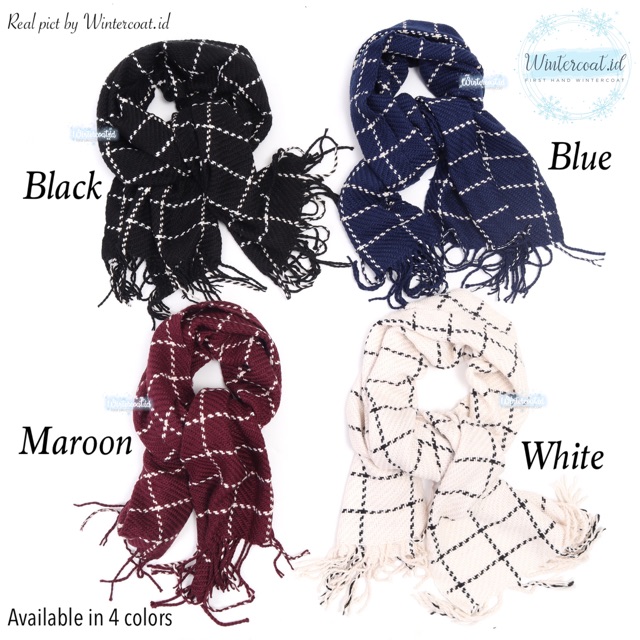 London Winter scarf Men Women Syal Musim dingin pria wanita cewek cowok pashmina tebal hangat