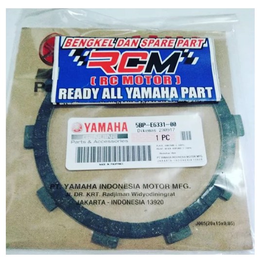 PLATE FRICTION KAMPAS KANVAS KOPLING KECIL YAMAHA SCORPIO ORI ORIGINAL YAMAHA ASLI 5BP-E6331-00