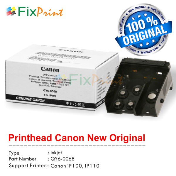 Head Printer Canon iP 100 / 110 Original, Printhead Print Head Canon QY6-0068