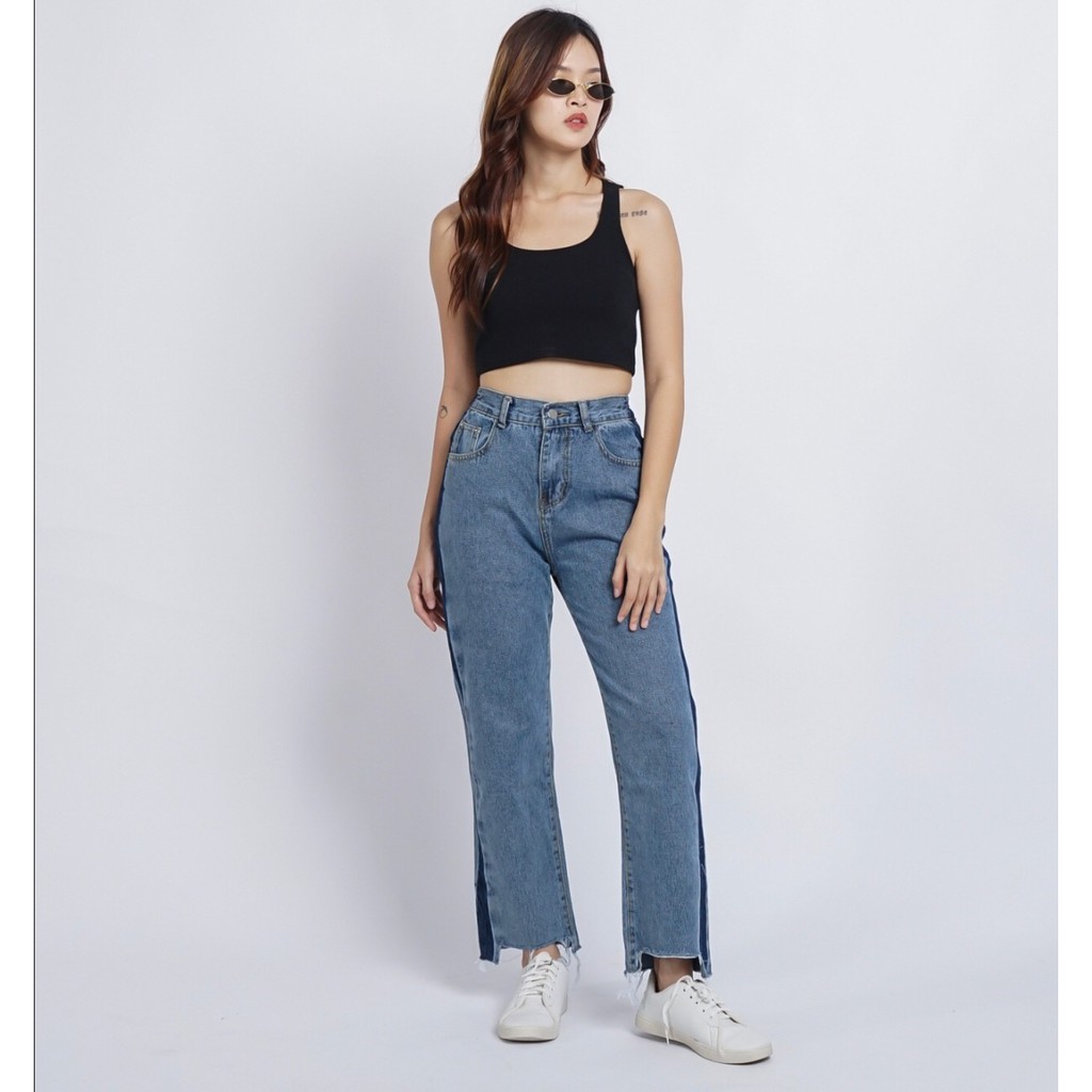 AVANCEID (S-XXL) CELANA JEANS PANJANG HIGH WAIST BAGGY JEANS KULOT 7342