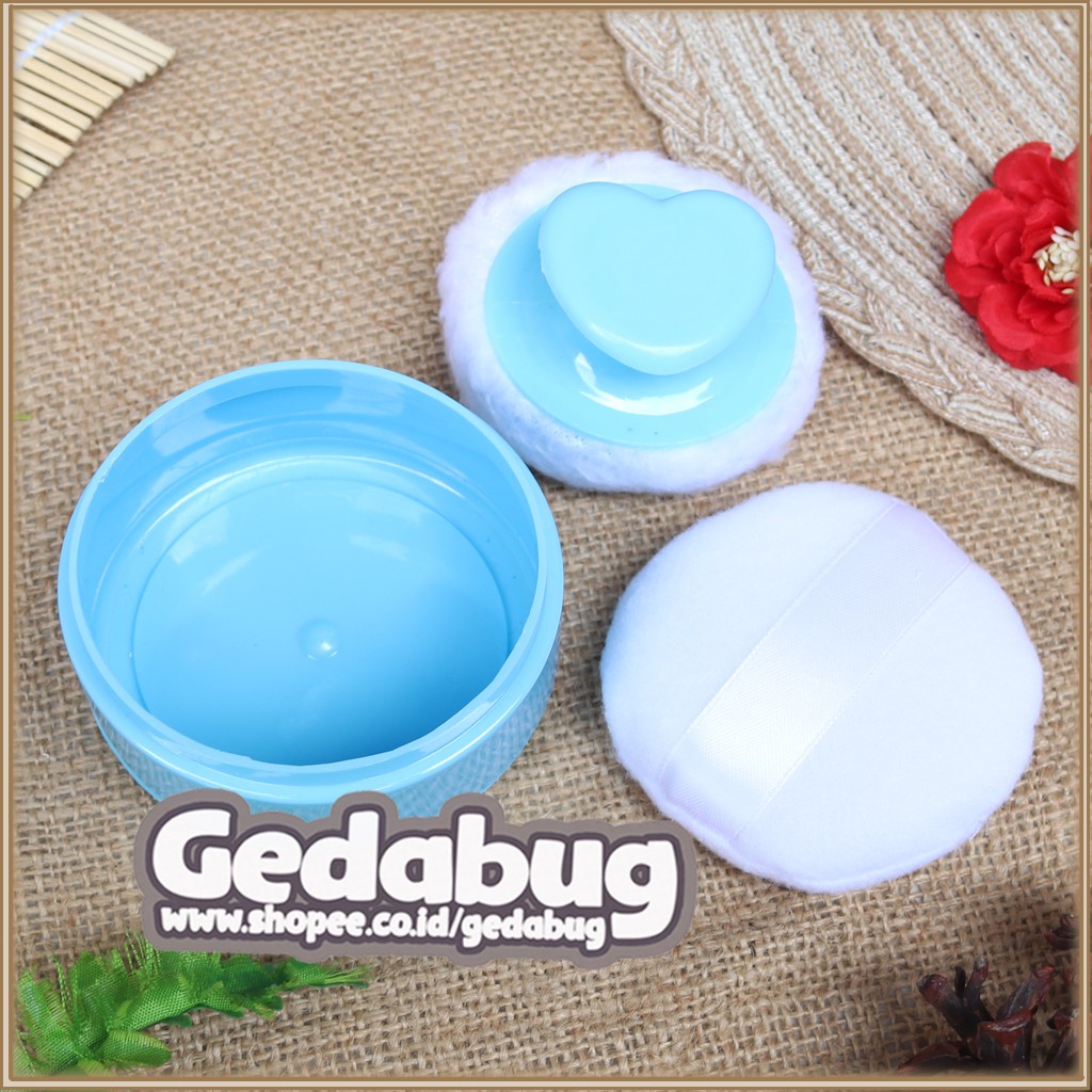 Tempat Bedak Bayi Yuki Single 2 Spons / 1 spons - gedabug