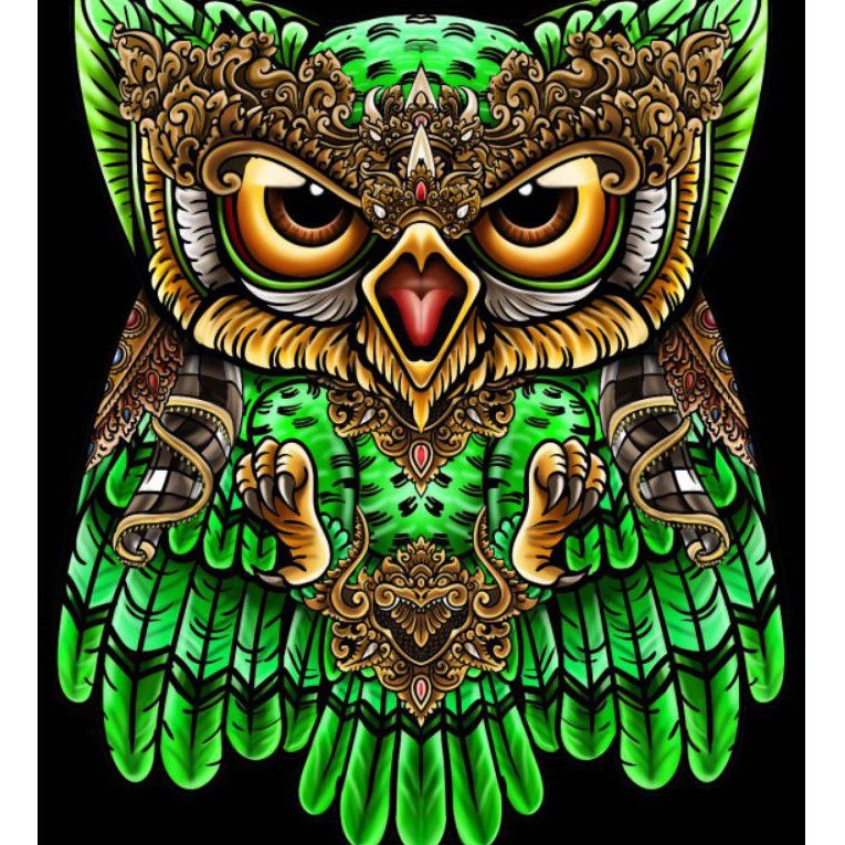 layangan celepuk burung hantu bali lipat/kncok downt