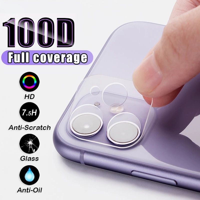 2pcs Tempered Glass Pelindung Lensa Kamera Untuk Iphone 11 12 13 Pro Max Mini 6 6s 7 8 Plus X Xs Max Xr Se 2020