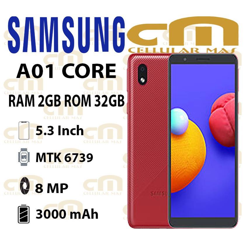 Samsung Galaxy A01 Core 2/32 RAM 2GB ROM 32GB GARANSI RESMI SEIN
