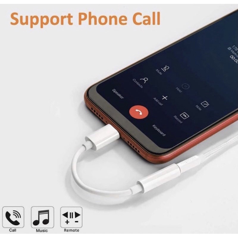 sambungan jack audio converter headset tupe c