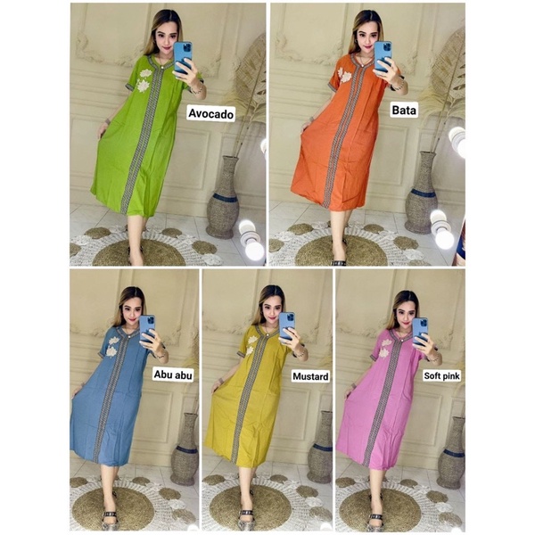 DASTER ARAB RENDA FC BAHAN RAYON MURAH BUSUI JUMBO LD110-112