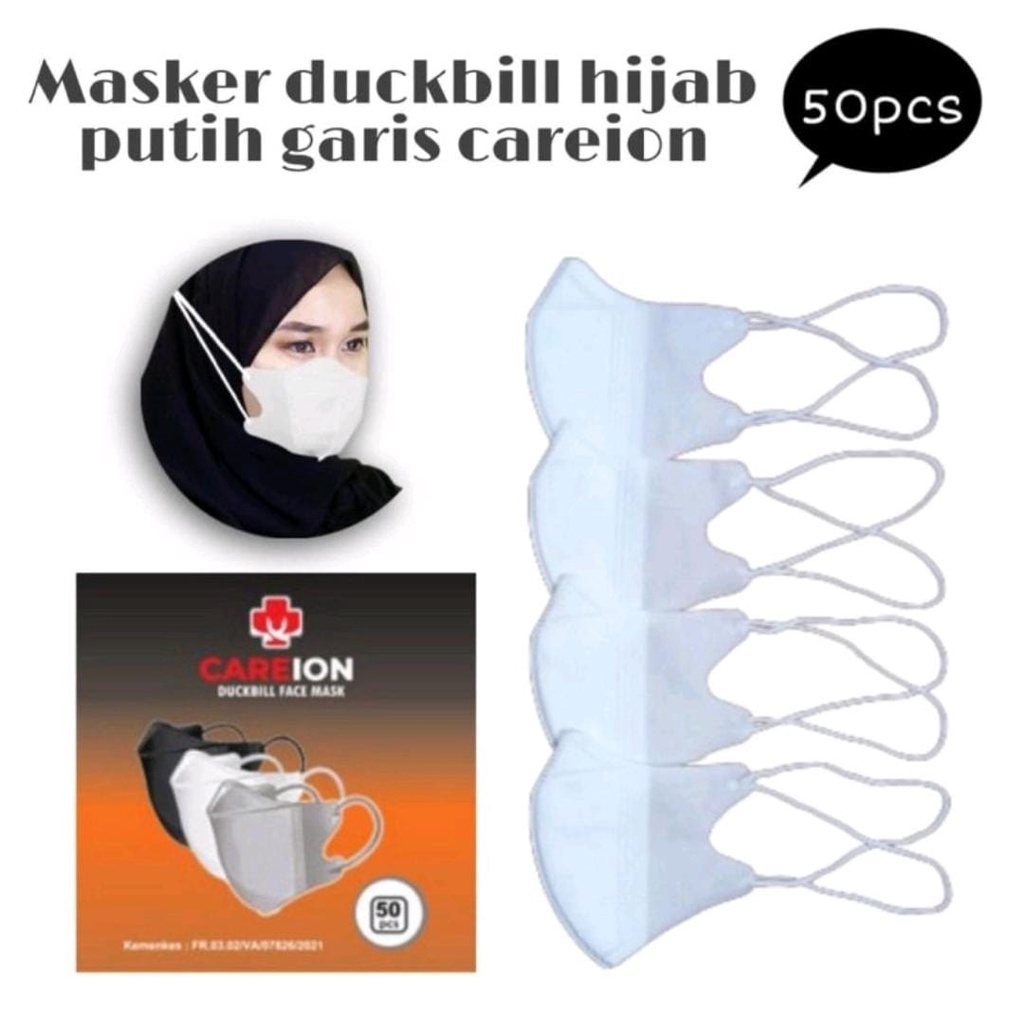 MASKER DUCKBILL HIJAB/ MASKER DUCKBILL HIJAB ISI 50/ MASKER DUCKBILL HIJAB MURAH