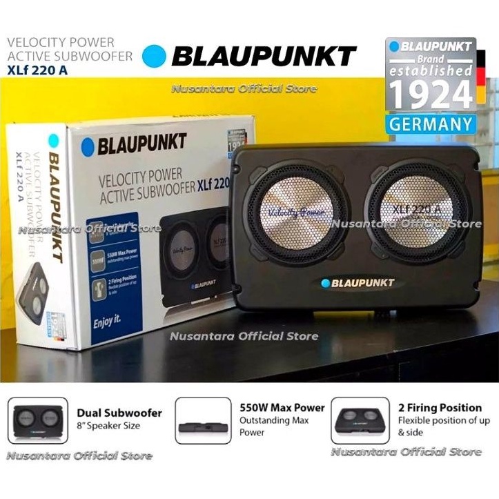 Blaupunkt XLF220A 8 inch Dual Subwoofer Bass Kolong XLF 220 A XLF 220A
