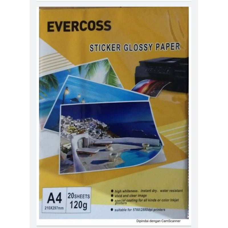 

K Sticker Glossy Paper/PHOTO GLOSSY A4 120GR/ 135GR/210GR Glossy paper Evercoss