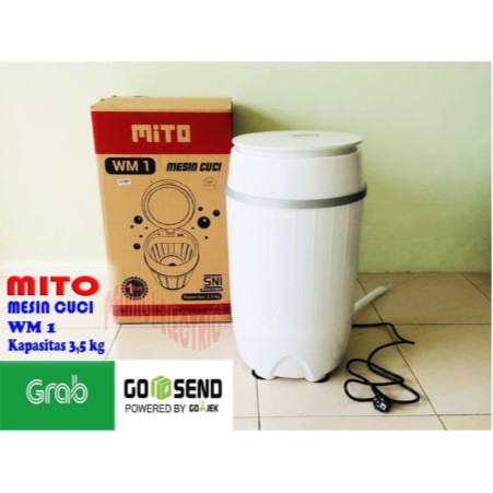 Mesin Cuci Portable Mini Mito Mitochiba Kapasitas 3.5 Kg WM1 WM-1 WM 1