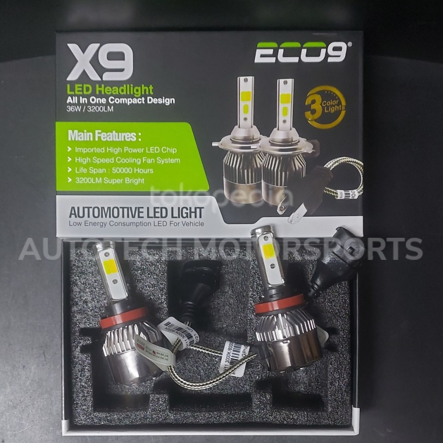 BULB LED H11 X9 NINE 3 WARNA
