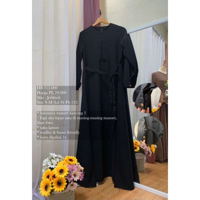 GAMIS JETBLACK PRELOVED MILIK OWNER (GAMIS BEKAS LAYAK PAKAI)