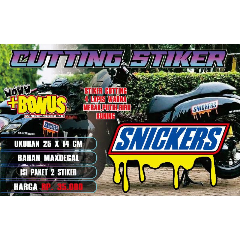 

cutting stiker logo SNICKERS