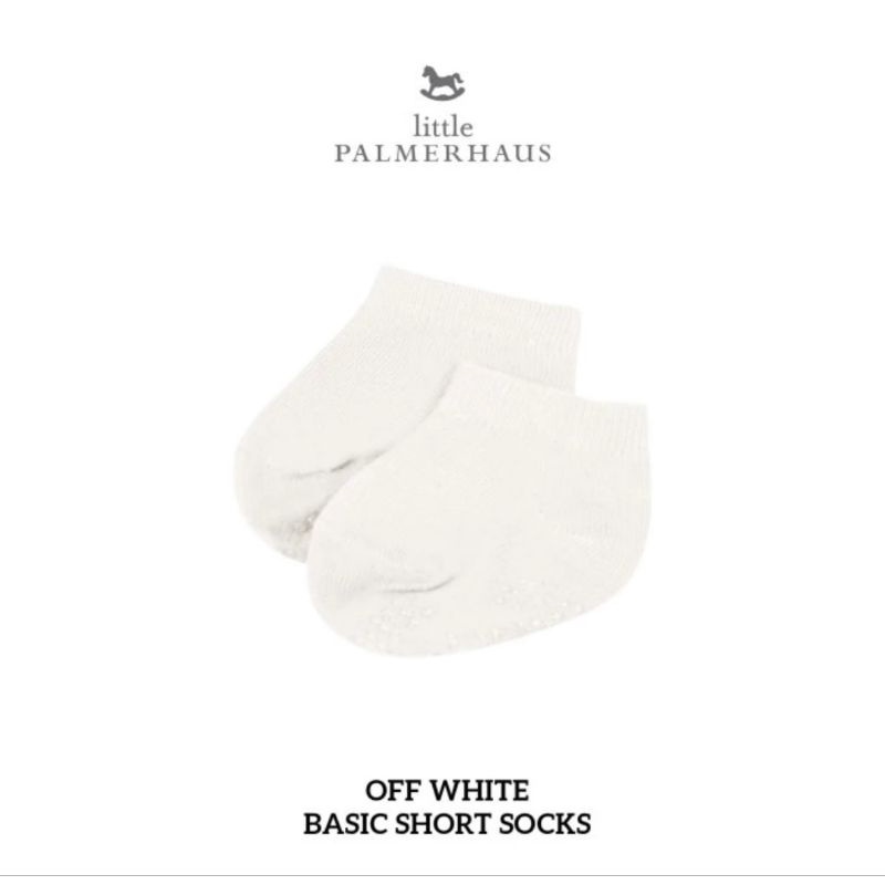 Little Palmerhaus Baby Basic Short Socks Antislip - Kaos Kaki Bayi