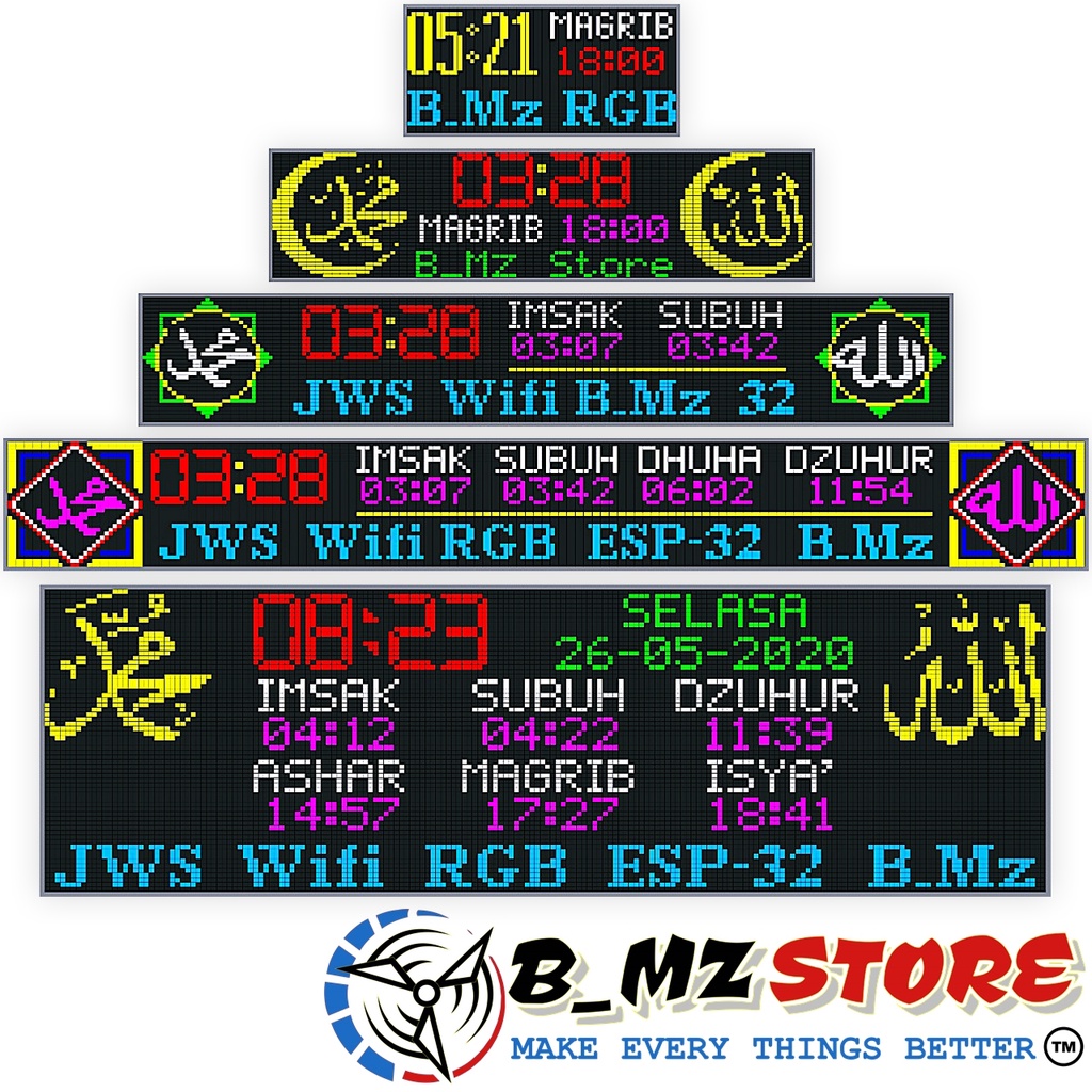 Controller JWS Jam Sholat RGB Wifi