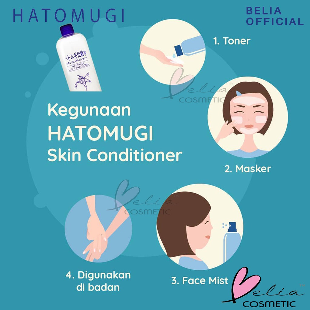 ❤ BELIA ❤ HATOMUGI ✔️BPOM Skin Conditioner 500mL  | Conditioning Gel 180g | Made in Japan ORI 100%