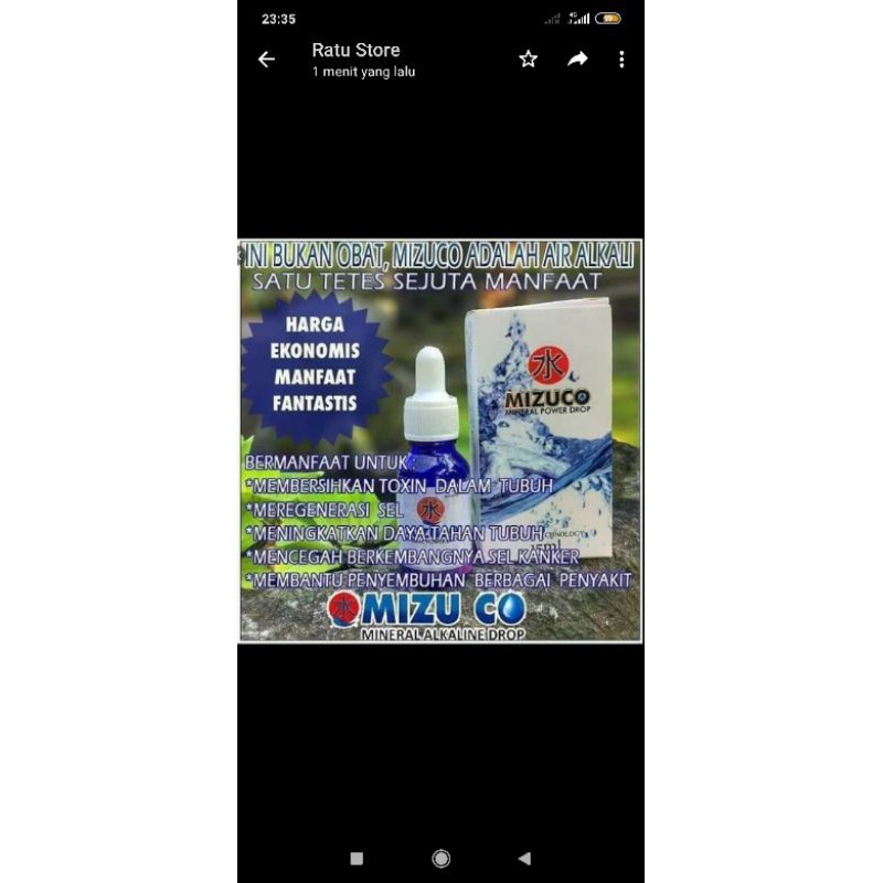 

Mizuco Mineral Alkaline 1 botol