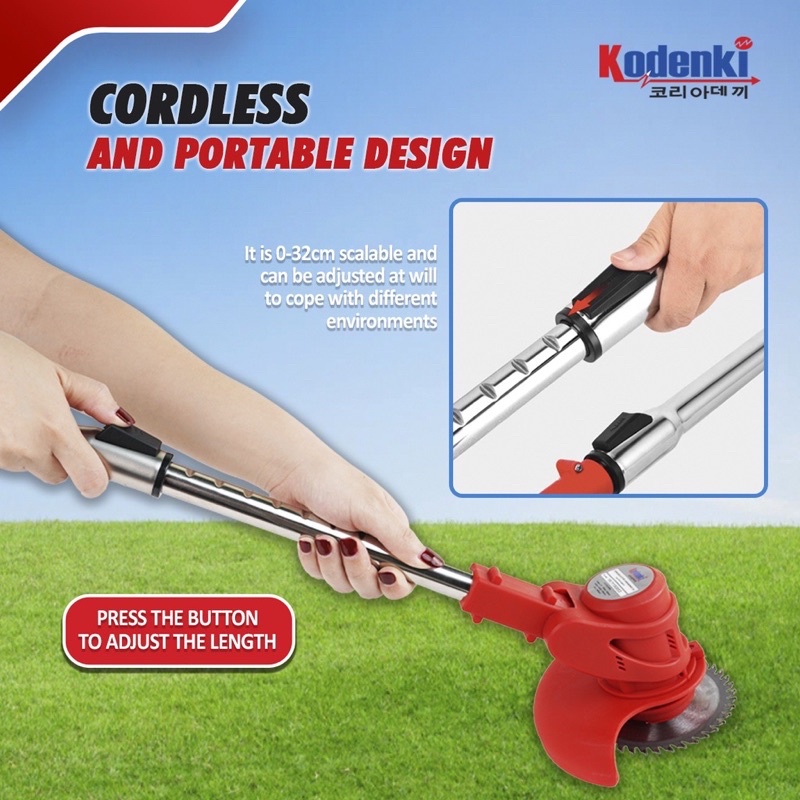 MESIN POTONG RUMPUT - CORDLESS ELECTRIC LAWN MOWER 12V KODENKI