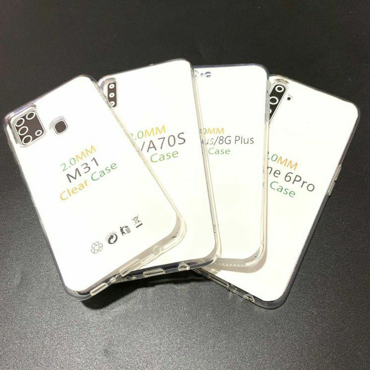 CASE OPPO A7 A5S A12 A5 A9 2020 A52 A92 F15 RENO 3 A91 A31 A33 A53 SOFTCASE CLEAR 2MM  TPU BENING