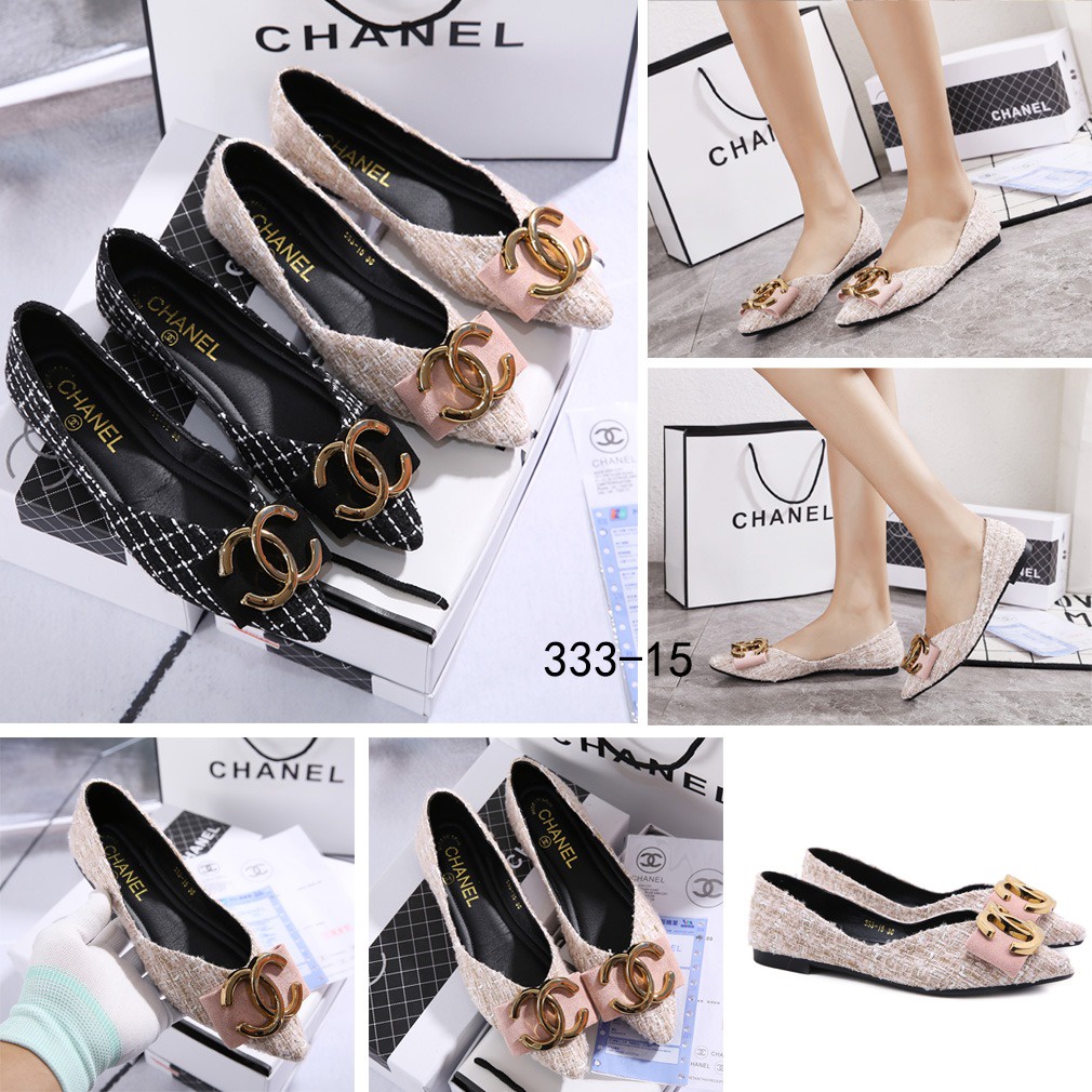 CH CC Logo  Ballerina Flat Shoes 333-15