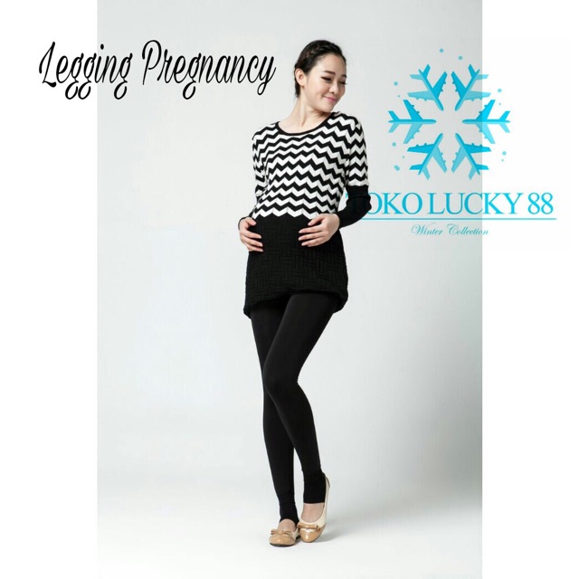 IMPORT Legging Thermal Pregnancy Celana Legging Hamil Mollad Musim dingin snow salju hiking winter